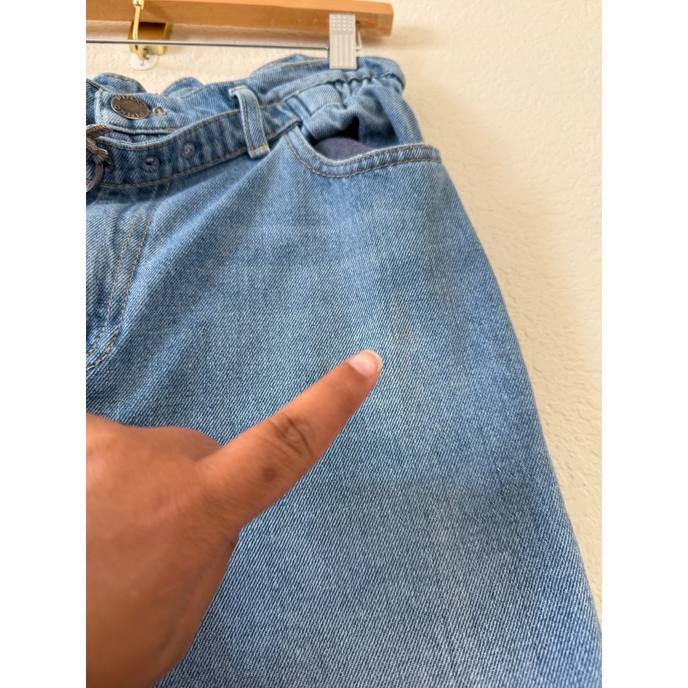 Pinko Flexi Maddie 5 Mom Denim Vintage Jeans Blue Paperbag Waist Size 29 Y2K - Picture 6 of 10